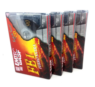 BASF EMTEC FEI Ferro Extra 90 Blank Cassette Tape NEW Sealed LOT of 4