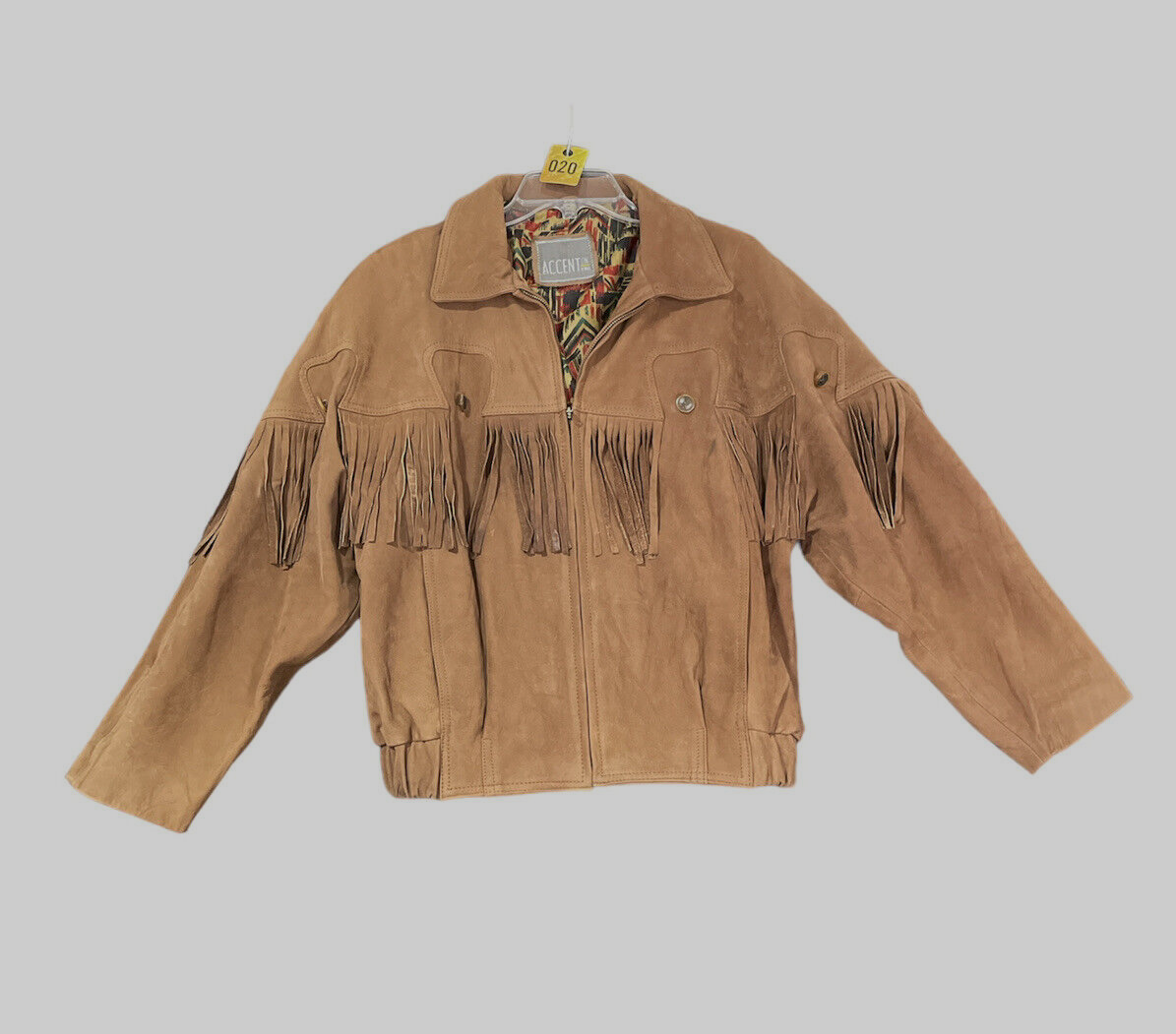 Accent On You Vintage Women M Fringe Suede Leather Jacket Rodeo Western Coat Accent On You Vintage Women M Fringe Suede Leather Jacket Rodeo Western Coat