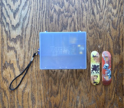 Vintage Tech Deck Storage/Carry Case With Misc Parts & Decks Very Clean