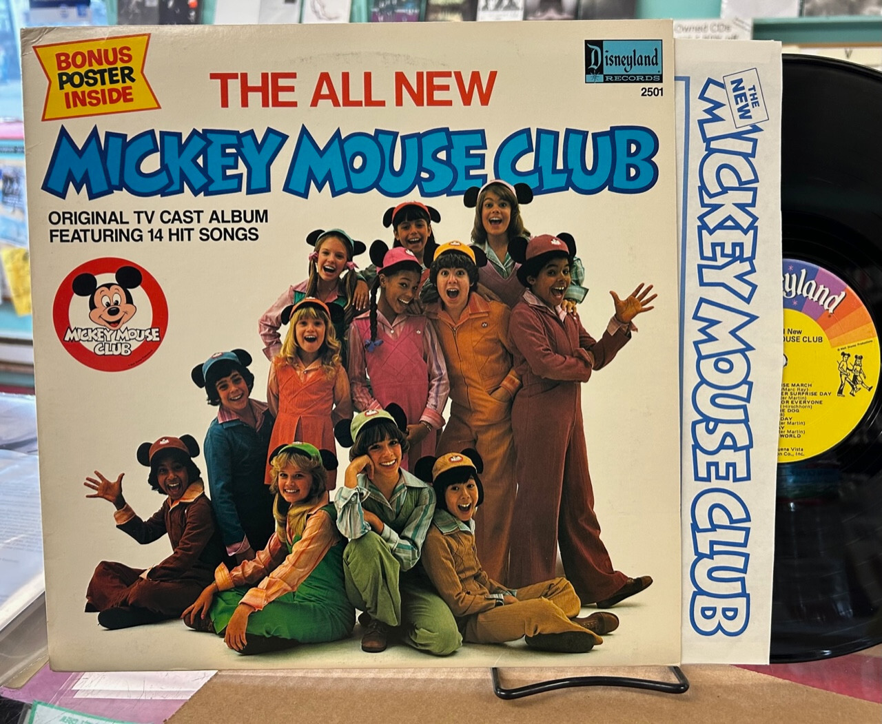 The All New Mickey Mouse Club LP w/ poster 1977, Disneyland
