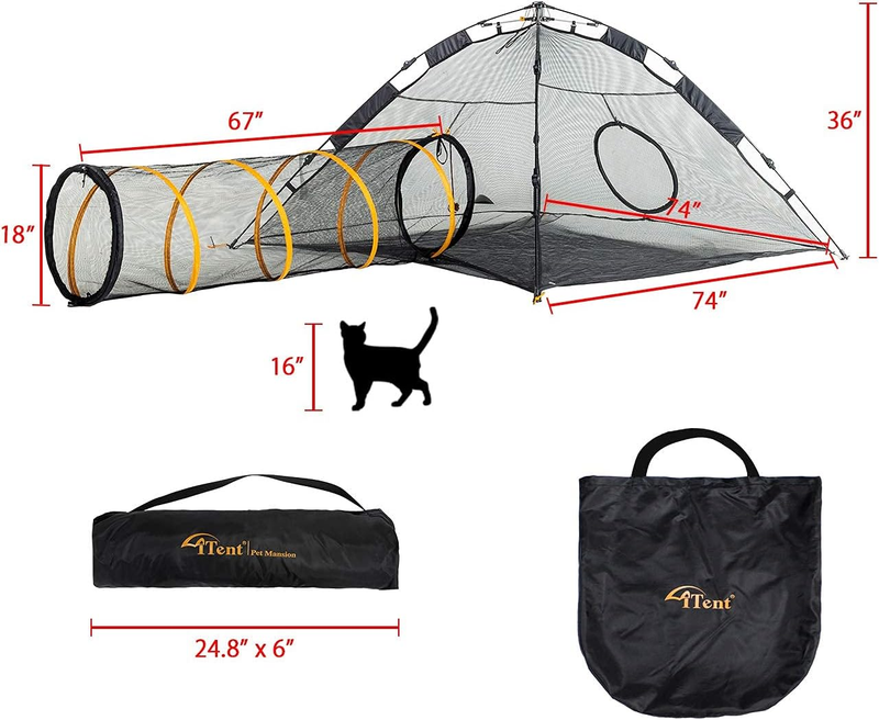 ITENT Cat Tent for Indoor and Outdoor Cat Enclosures(Outdoor, Tunnel,Playhouse)