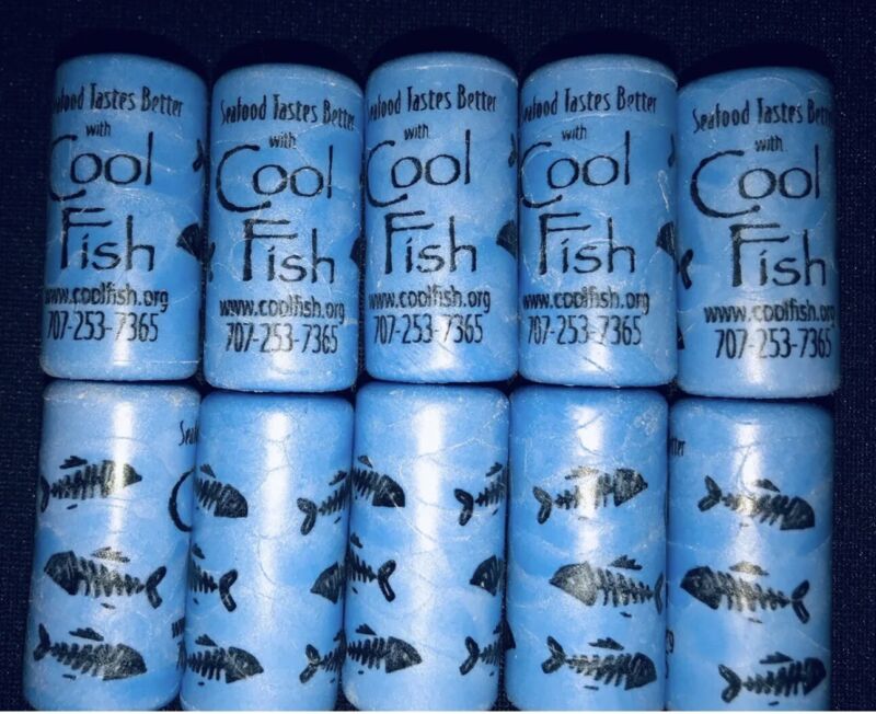 Lot Of 10 New Cool Fish  Blue Synthetic Wine Corks  Wedding Crafts