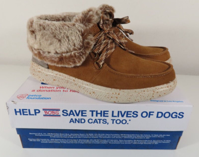 BOBS Skechers Slip-on Booties Mushers Delight Womens Size 9 Chestnut Memory Foam