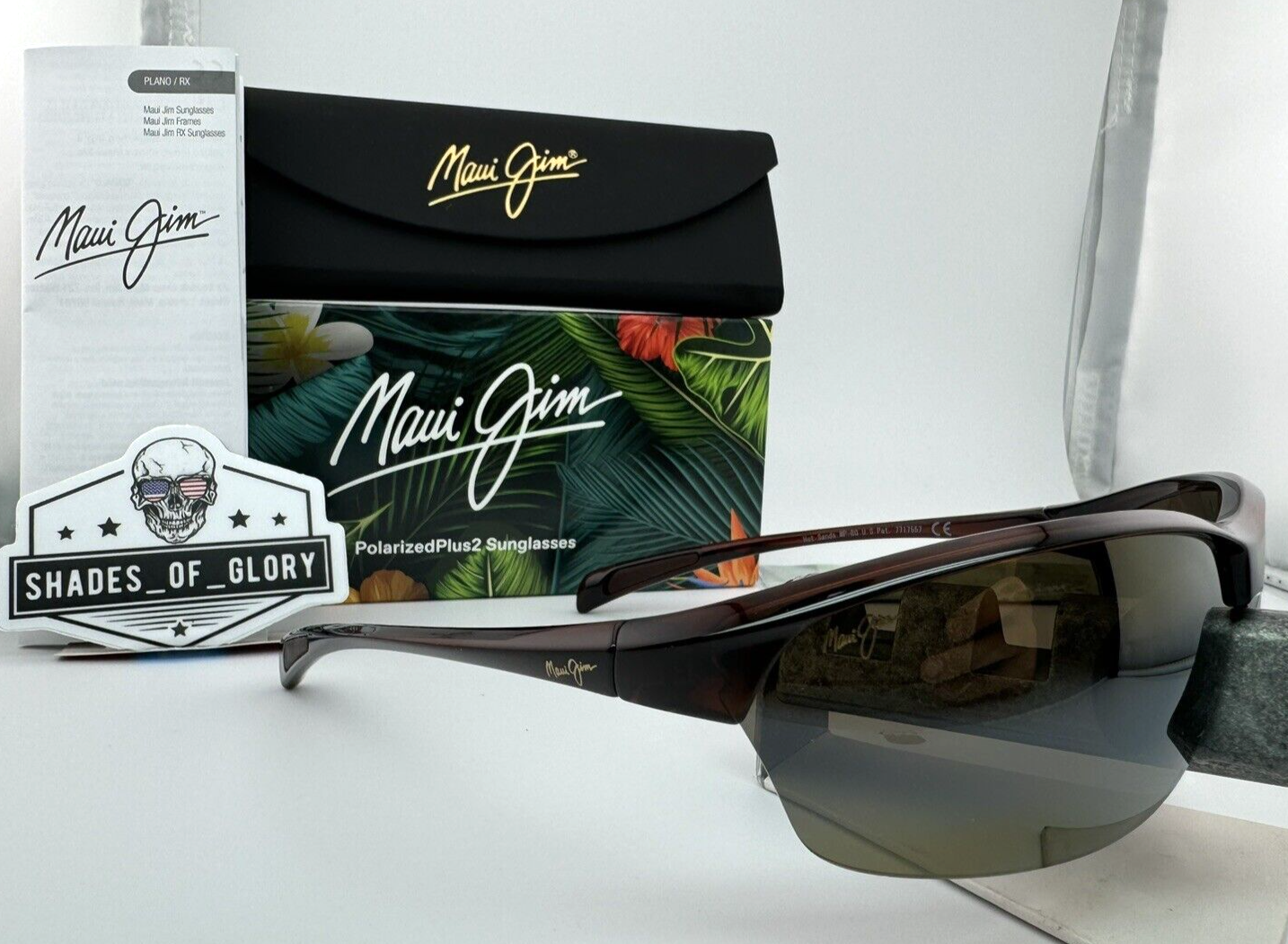 Pre-owned Maui Jim Hot Sands Mj 426-26 Rootbeer W/ Hcl Bronze Polarized Sunglasses