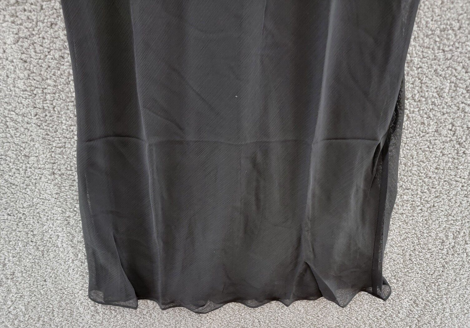 Lioness Devon Maxi Skirt Womens S Black Semi Sheer Straight Elastic Waist PullOn - Picture 3 of 12