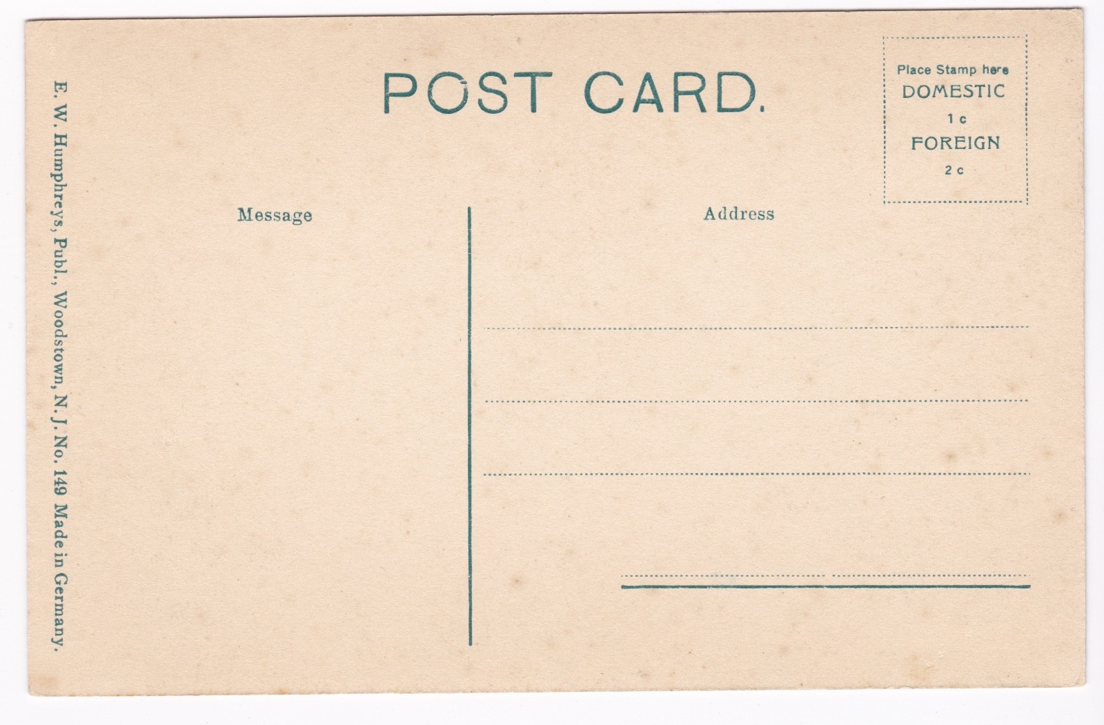 Postcard Road Through the Woods Pittsgrove NJ Horse and Buggy B3