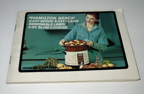 VINTAGE HAMILTON BEACH 6 QUART SLOW COOKER RECIPE & INSTRUCT