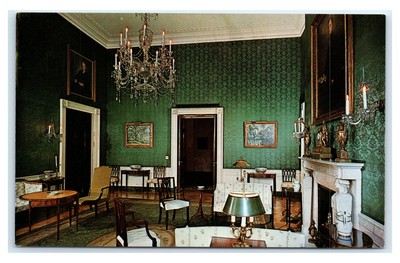 Postcard The Green Room, White House, Washington DC L9