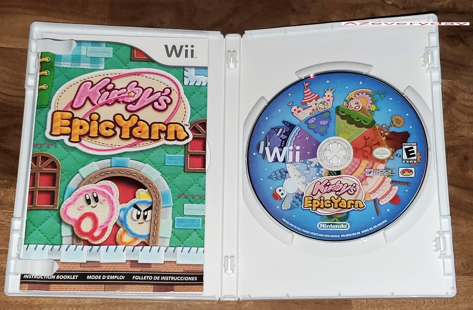 Kirby's Epic Yarn Wii game COMPLETE family/kid FUN