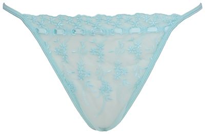 Ex-Store Embroidered Mesh Thong