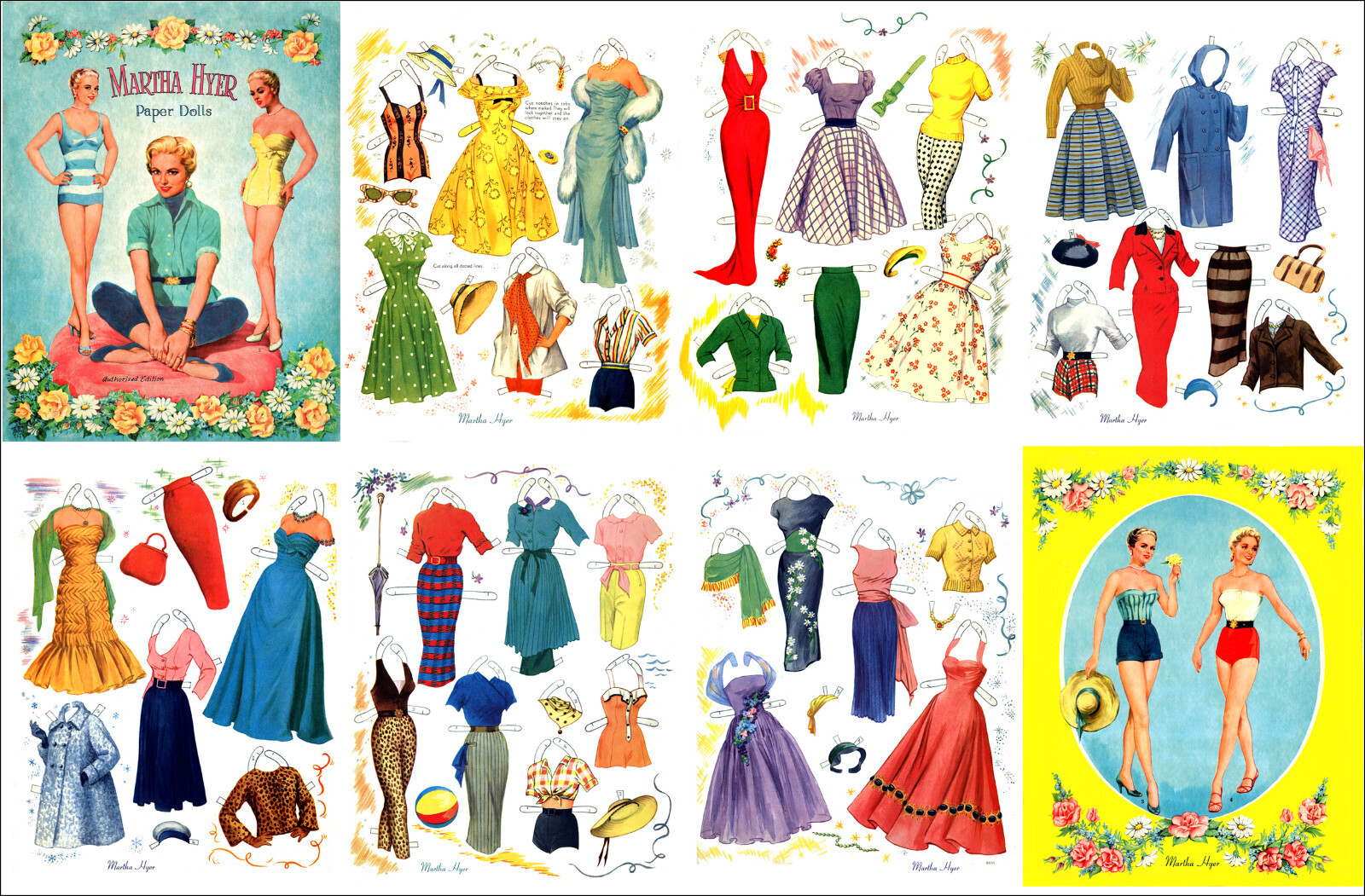 Restored 1958 Paper Doll Book: MARTHA HYER