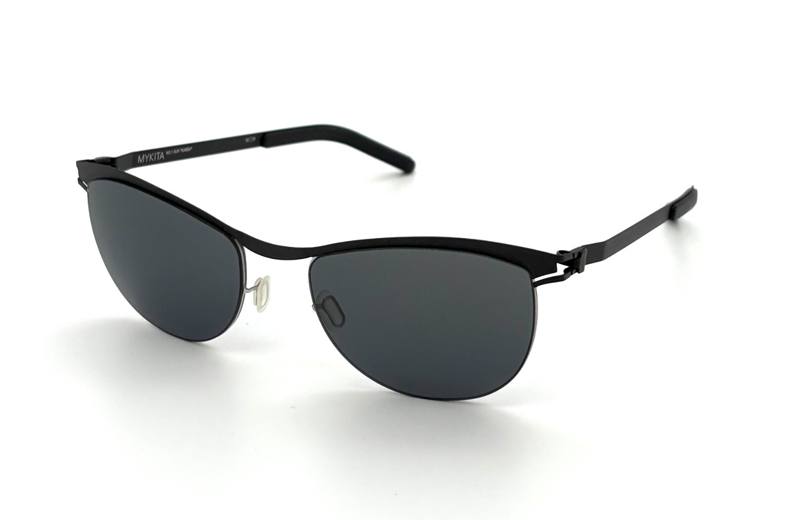 MYKITA KAREN Silver Black / Black Solid 52mm sunglasses | eBay