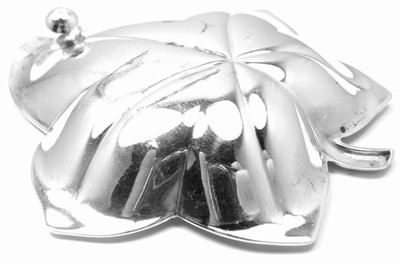 AUTHENTIC! 3 SET TIFFANY & CO STERLING SILVER LEAF SHAPE CANDY AND NUT DISH
