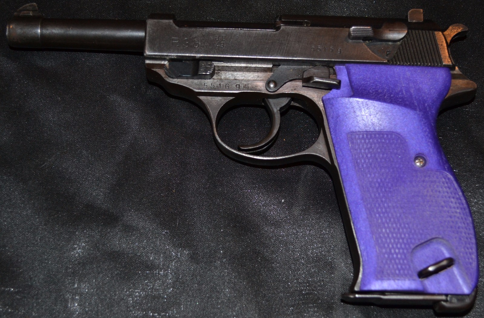 贈り物 grips pistol P38 Mauser P38 Walther reflex plastic violet トイガン