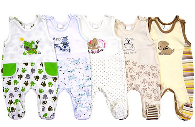 Baby Strampler Junge Mädchen NEU Baumwolle Größe 50 56 62 68 74 80 86