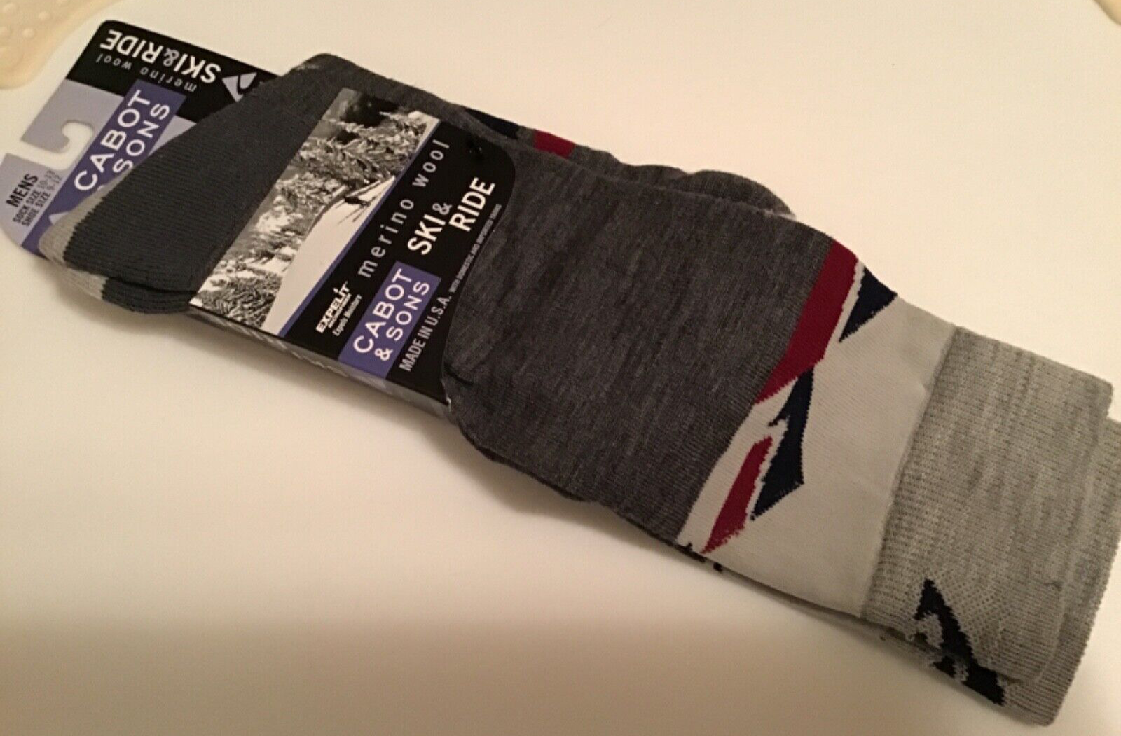 Sz Men's Sock 10-13 Shoe 9-12 Gray