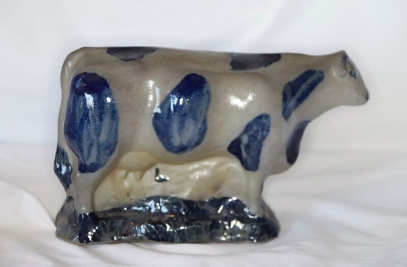 ROWE Salt Glazed Pottery COW Figurine 1993