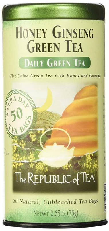 Honey Ginseng Green Tea, Caffeinated (50 Tea Bags)