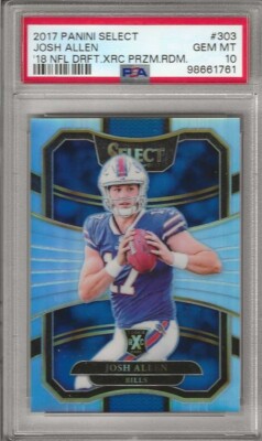 Josh Allen 2017 Panini Select XRC Prizm RDM Rookie Card PSA 10 Gem Mint #303