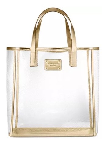 PEARLY GATES Tote Bag PVC Red Authentic Men D:7.48” H:12.40