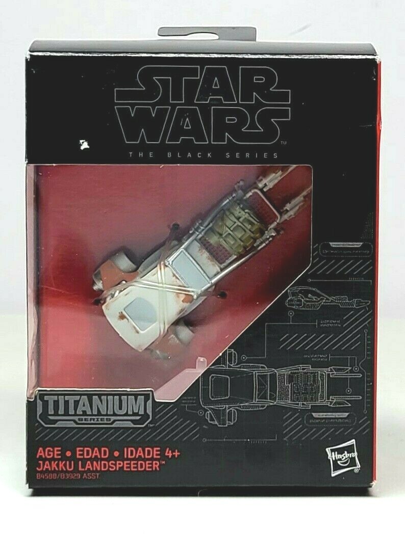 STAR WARS The Black Series JAKKU LANDSPEEDER Mini Figure 19 Titanium Series NIB