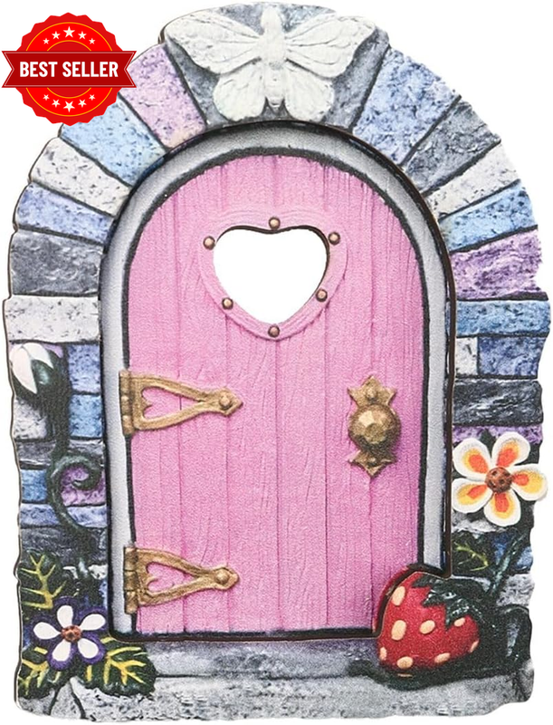 1 Pcs Enchanted Fairy Door for Garden - Whimsical Gnome Tree Trunk Decor, Miniat