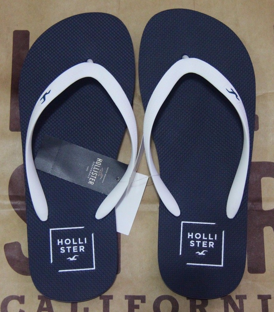 mens hollister flip flops