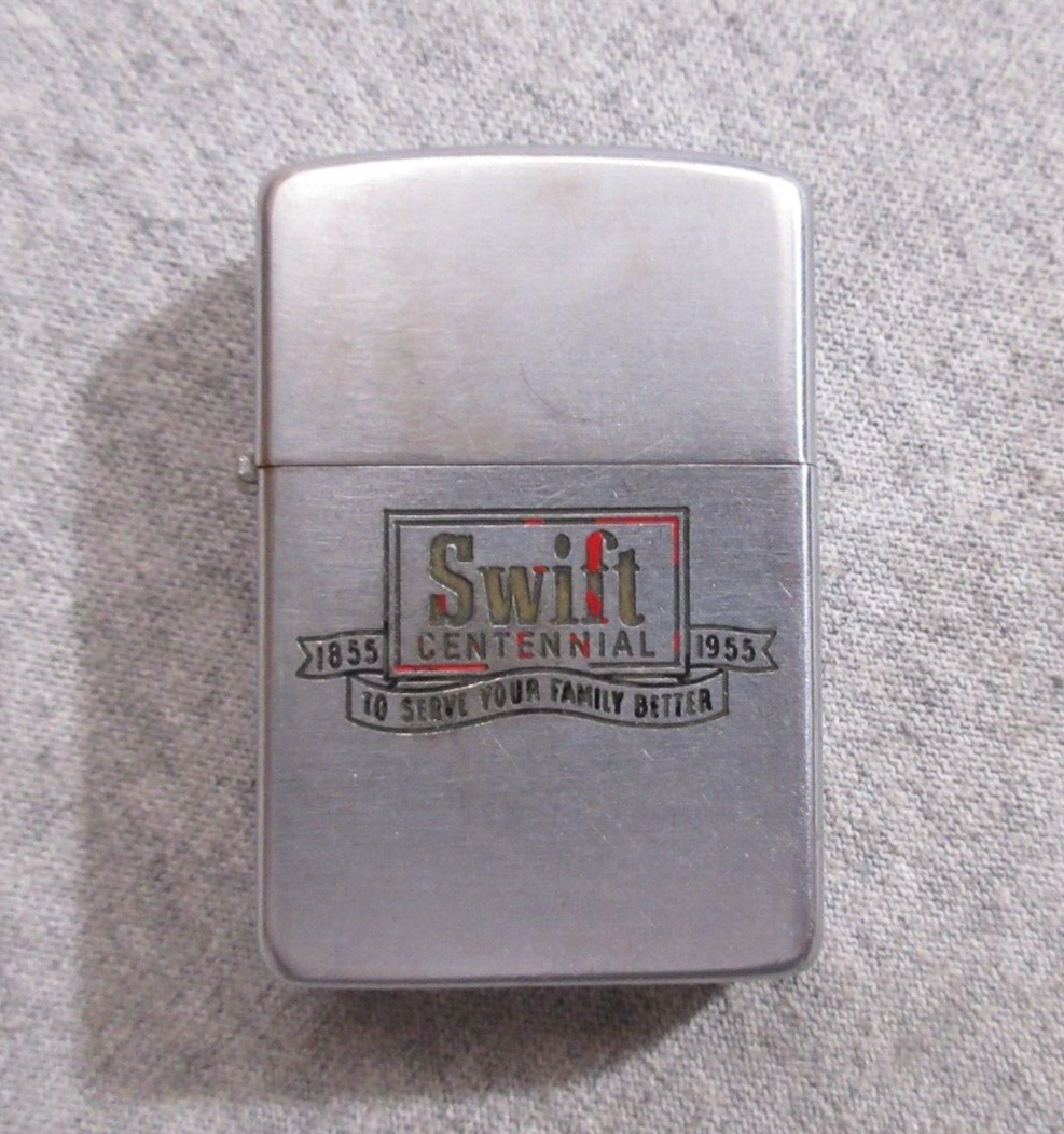 vintage 1955 Zippo Swift Centennial 18551955 lighter no spark lot iの