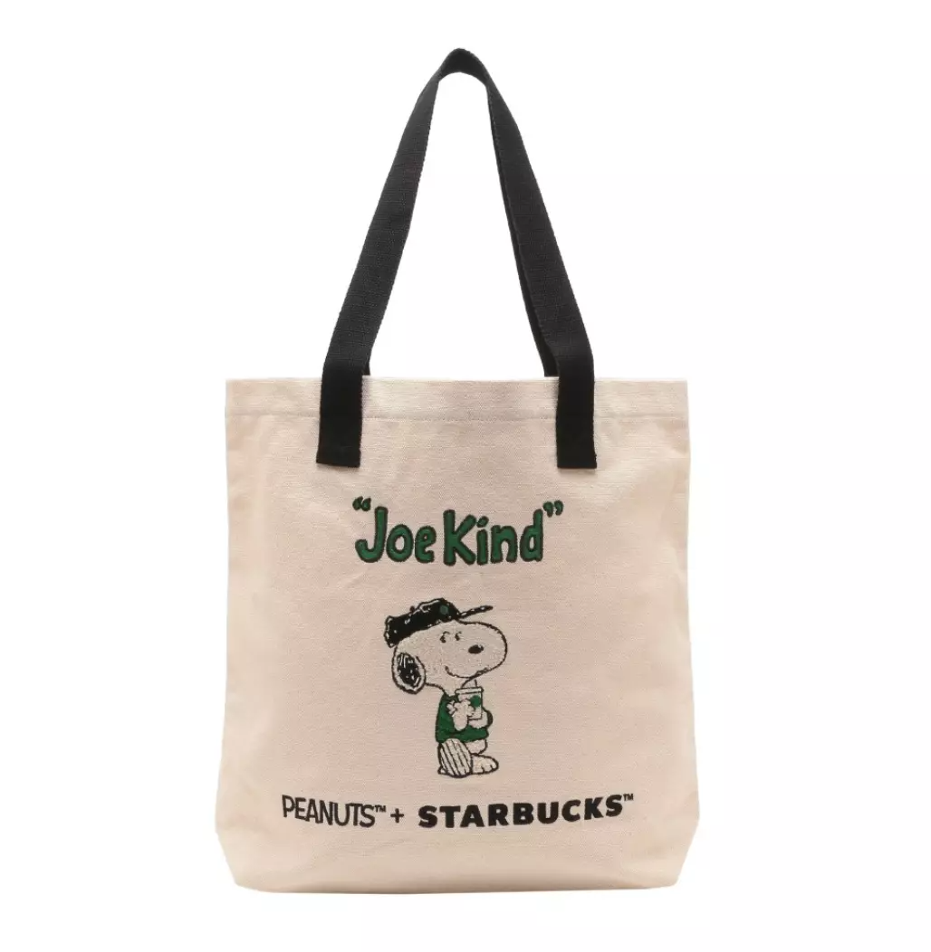 PEANUTS Tote Bag SNOOPY 2025 Starbucks Japan Embroidered bag