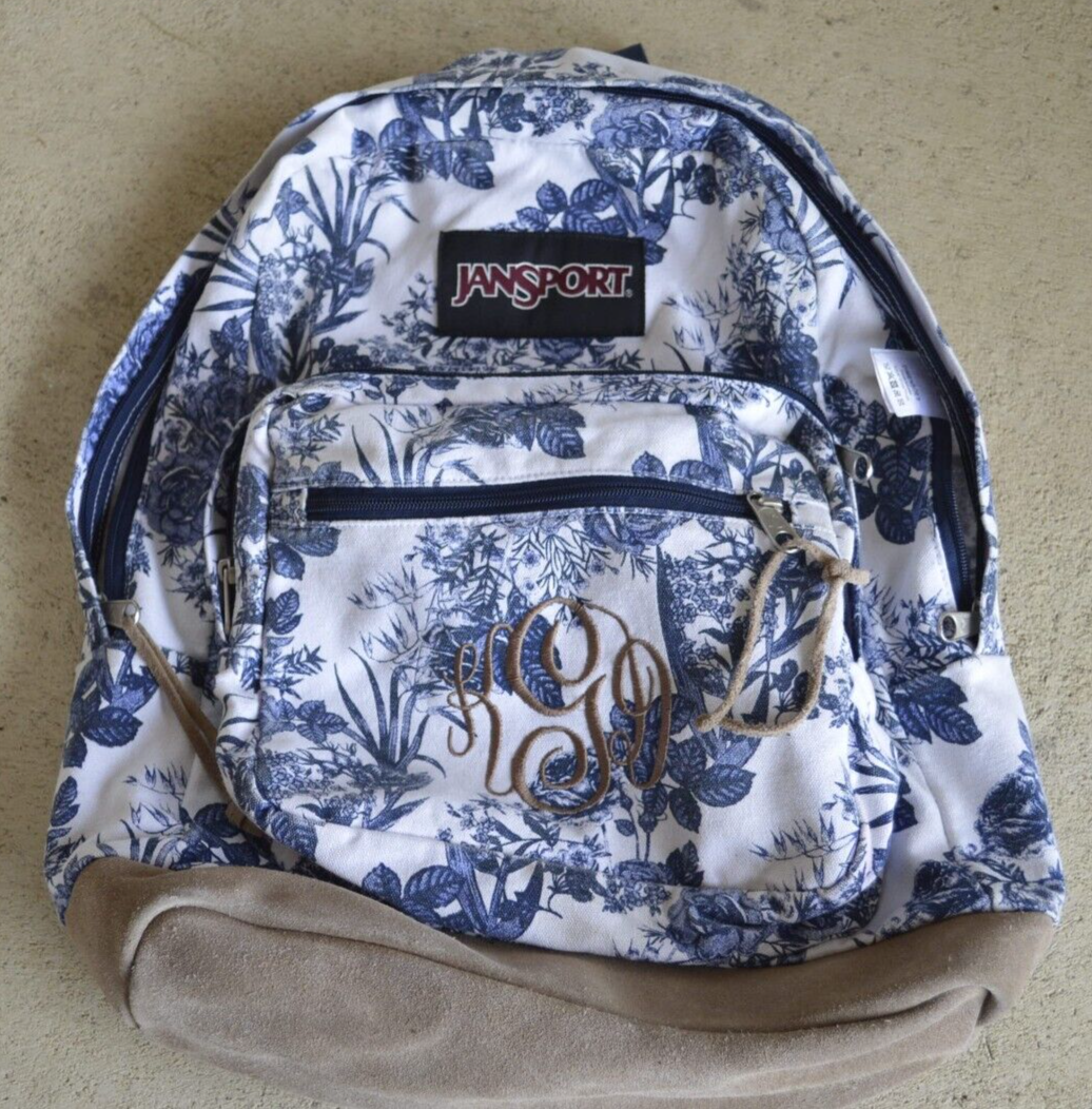 Jansport white cheap artist rose