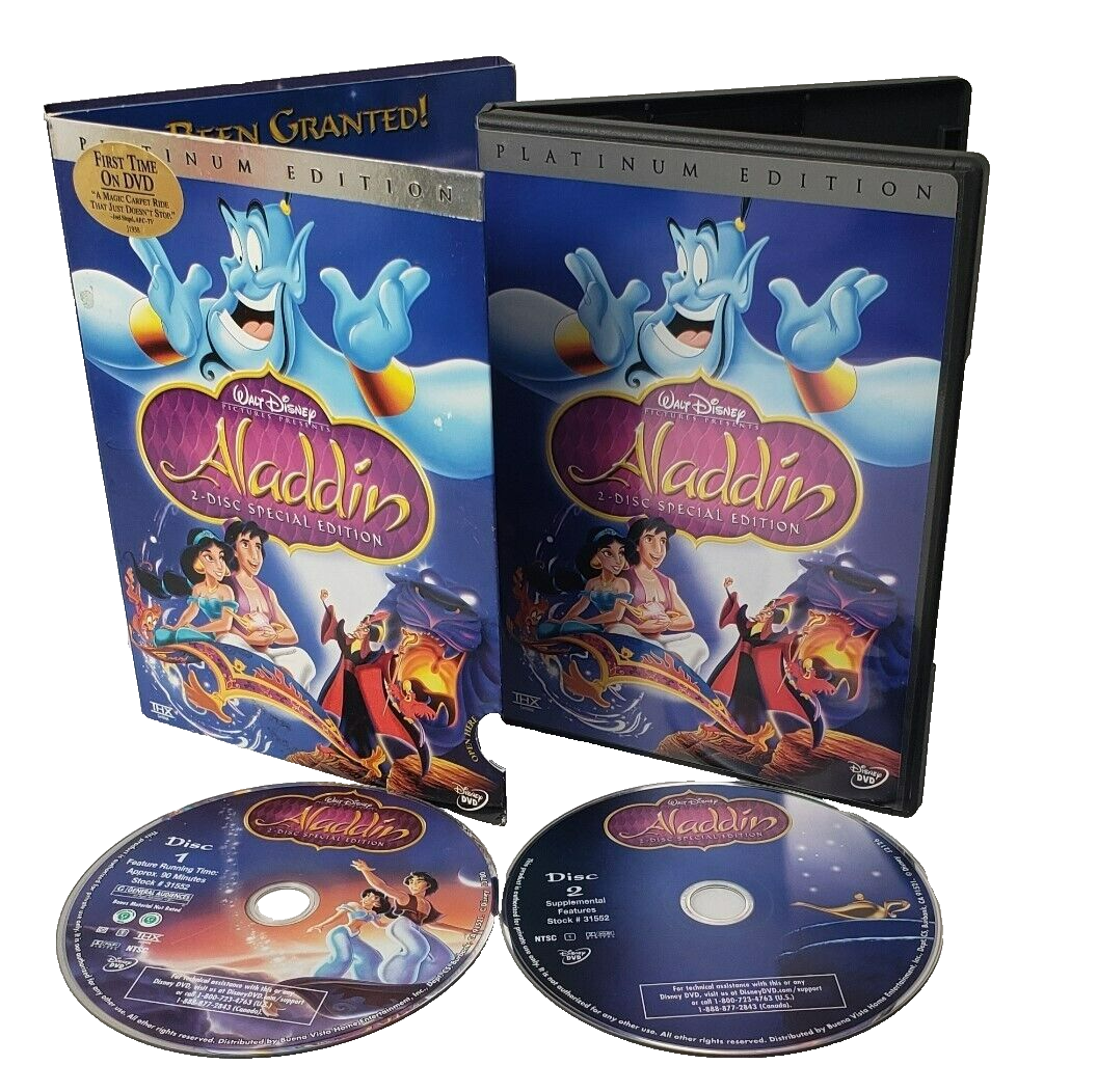 Disney Program CD DVD セット Disney Aladdin Platinum Edition DVD 2004 2-Disc Set Special
