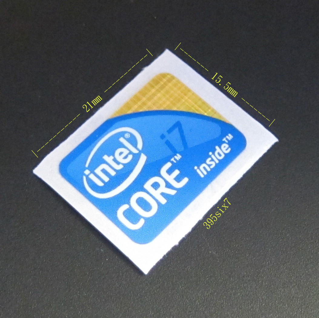 Ivy Bridge Silver Version 10 pcs Intel Core i7 sticker 15.5mm x 21mm