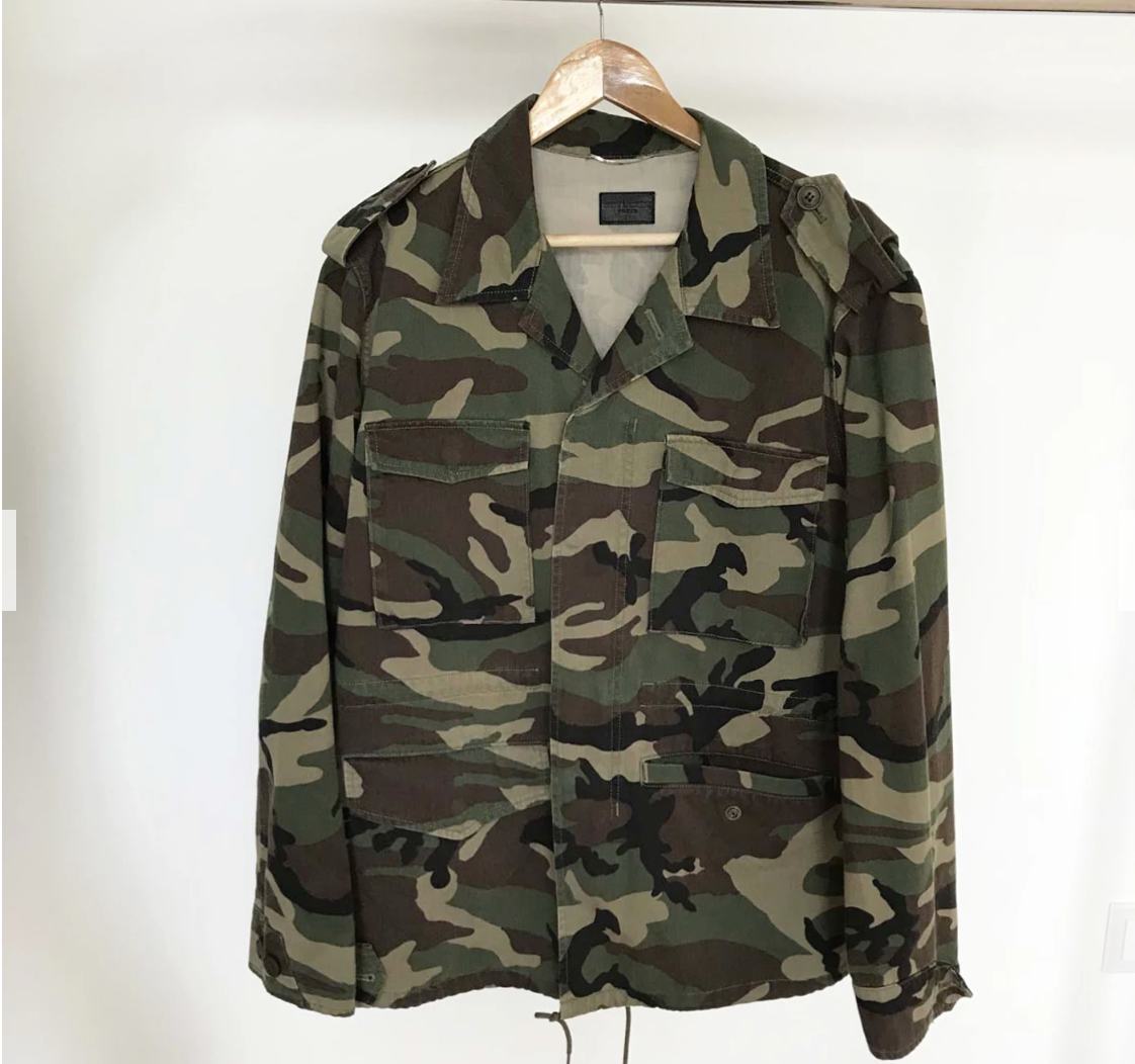 サンローラン SAINT LAURENT ジャケット 迷彩camo Hedi Saint Laurent x Hedi Gold Trimmed M65 Military Camo Jacket