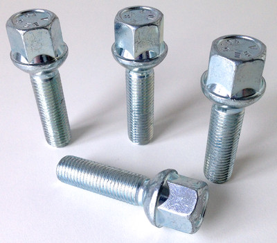 Mercede 4 x Alloy wheel bolts lugs nuts M12 x 1.5 Radius Seat 40mm Thread Length