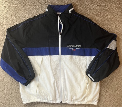 RALPH LAUREN CHAPS フード付き ナイロンジャケット ホワイト Ralph Lauren - 90s チャップス ラルフローレン ナイロン