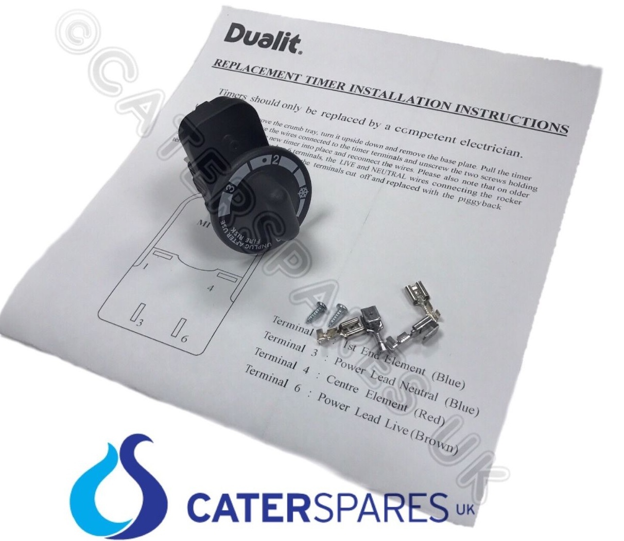 01362 GENUINE DUALIT TOASTER TIMER INCLUDES KNOB SCREWS & WIRING