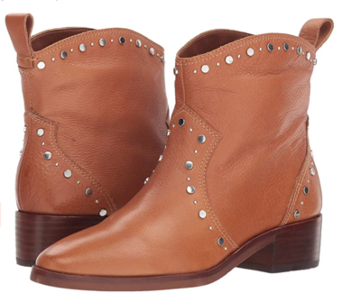 Dolce Vita Tobin Studded Stud Ankle Bootie Women s Brown Leather