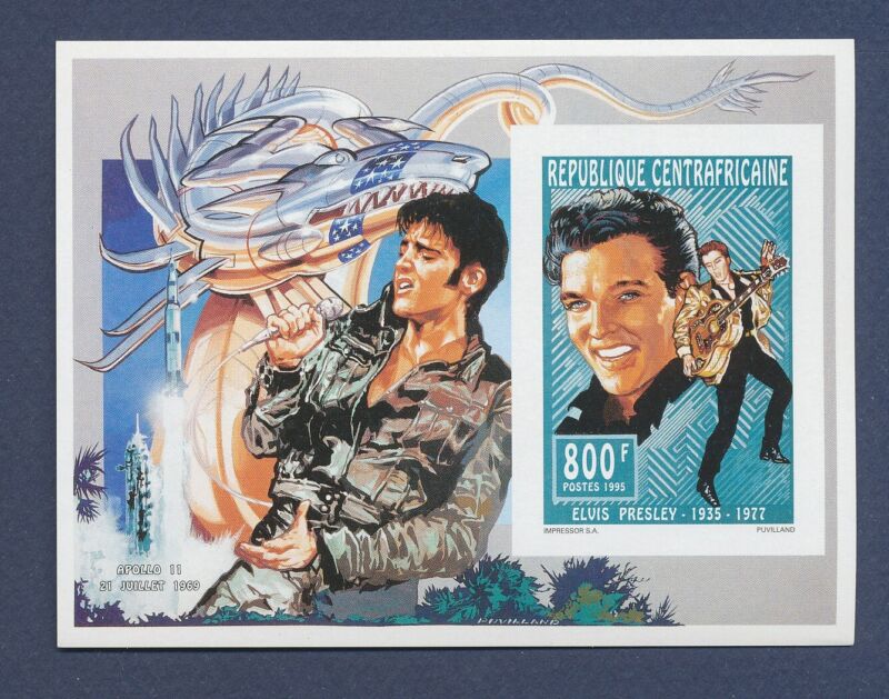 CENTRAL AFRICAN REPUBLIC - Sc 1099a imperf S/S  - MNH - 800 Fr - ELVIS