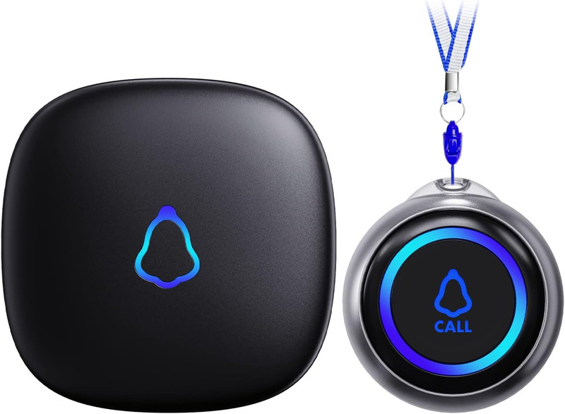 Caregiver Pager, Wireless Call Button for Seniors/Elderly at Home, 1