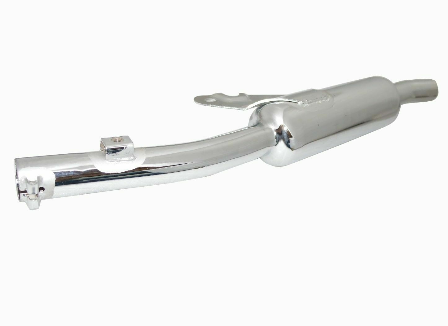 Fits Royal Enfield Classic 350 500cc Angular Upswept Exhaust Silencer Chrome  