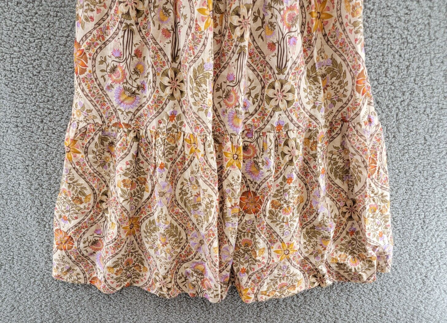 Derek Lam 10 Crosby Timothea Linen Blend Tie Shoulder Dress Womens 0 Light Khaki - Picture 4 of 15