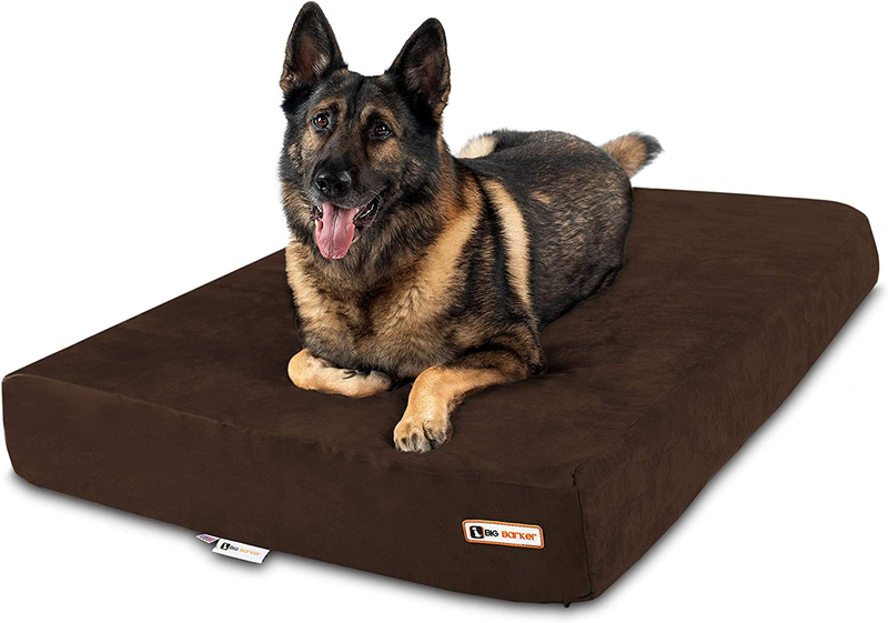 - 7” Dog Bed For Large Dogs W/washable Microsuede Cover