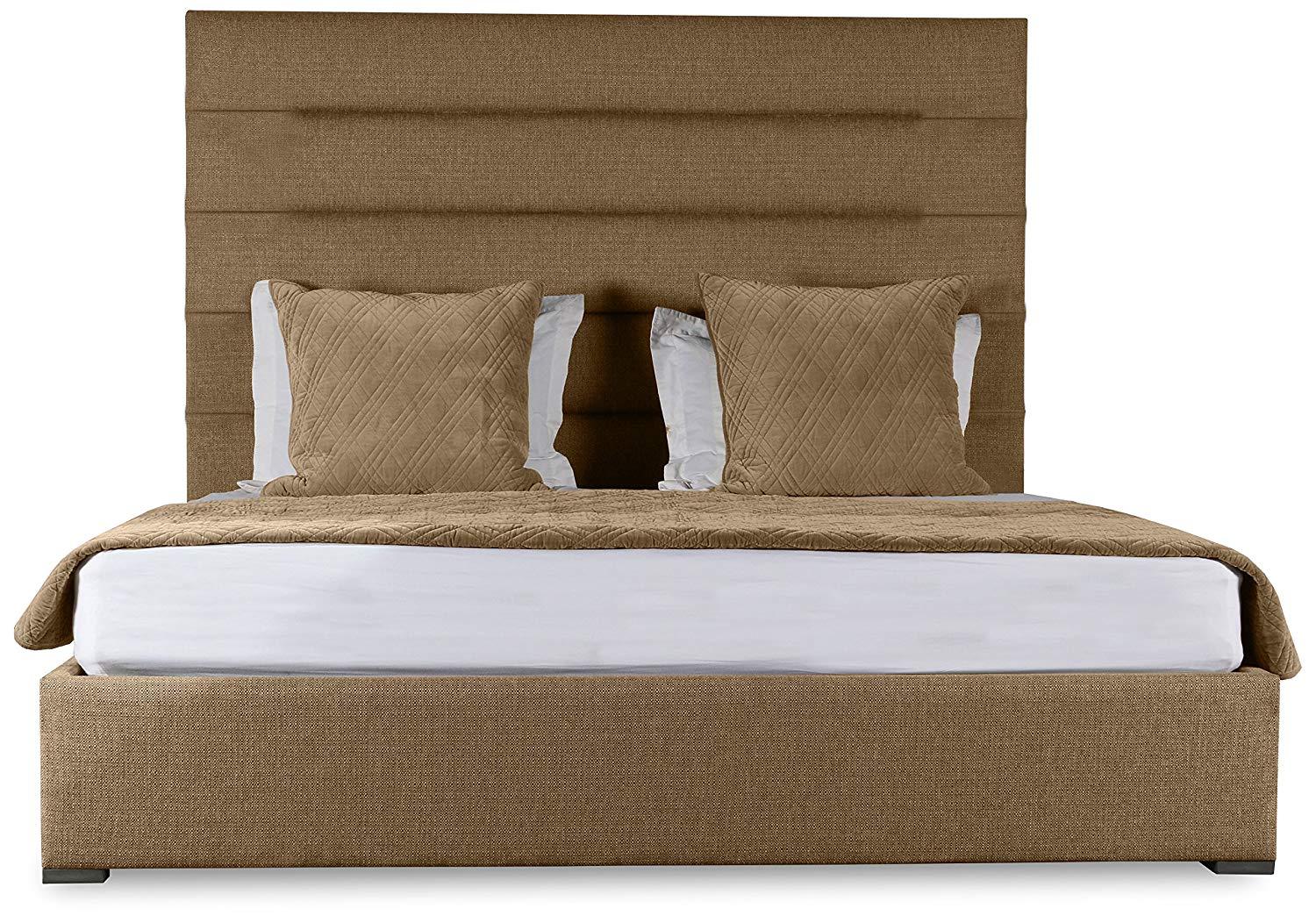 South Cone Home AUDBEDHCMIDCA/Gry Audrey Horizontal Channel Tufting Bed,