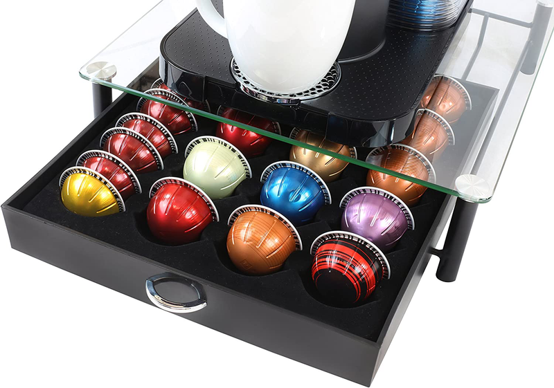 Crystal Tempered Glass Nespresso Vertuoline Storage Drawer ...