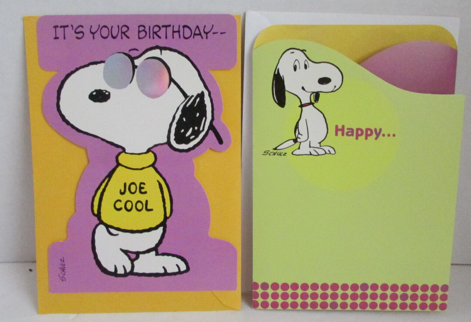 2) VINTAGE 90's Y2K Peanuts / Joe Cool / Snoopy Birthday 2) VINTAGE 90's Y2K Peanuts / Joe Cool / Snoopy Birthday