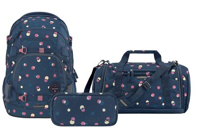 Coocazoo Schulrucksack-Set MATE Bubble Dreams 3-teilig