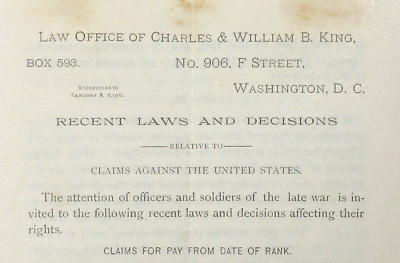Indian Depredations Claim Attorney Letters Lighthouse Point Hueneme CA 1903