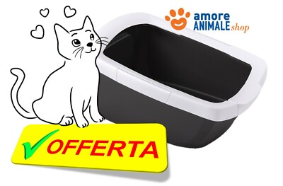 Imac FUNNY Lettiera Aperta XXL  62x49,5x33 cm per gatto, toilette  4 COLORI