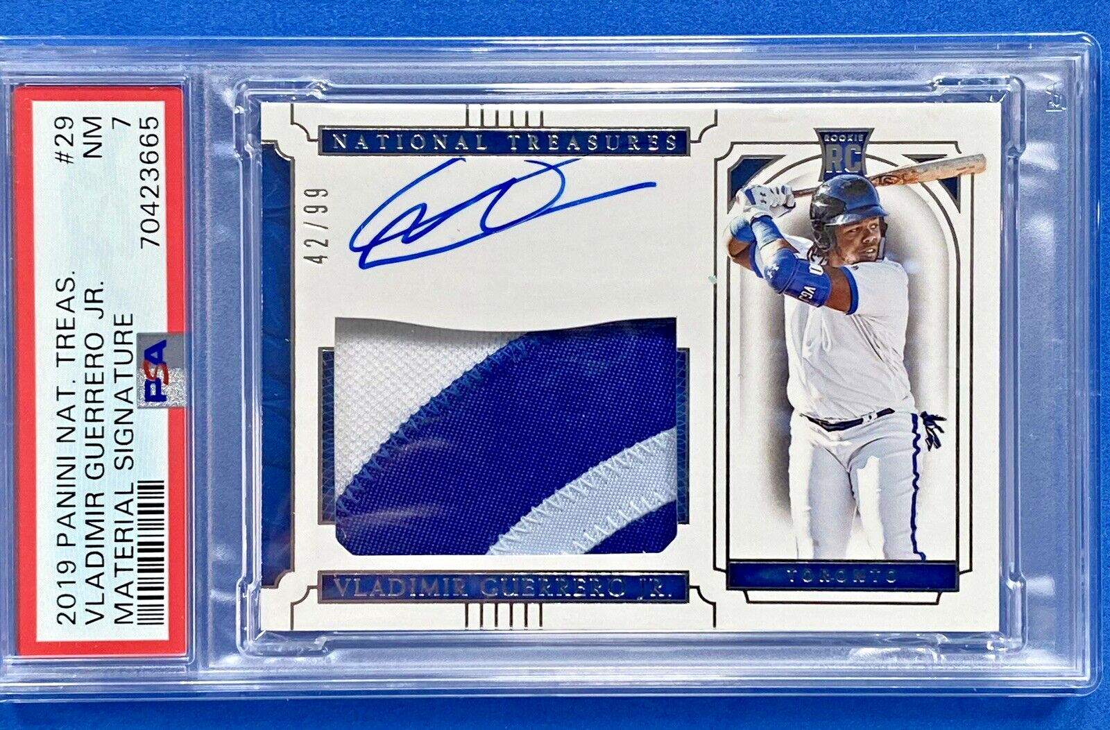 VLADIMIR GUERRERO JR. 2019 ROOKIE NATIONAL TREASURES AUTO