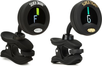 Snark Silver Snark Chromatic Tuner - Black + Snark ST-8 Value Bundle